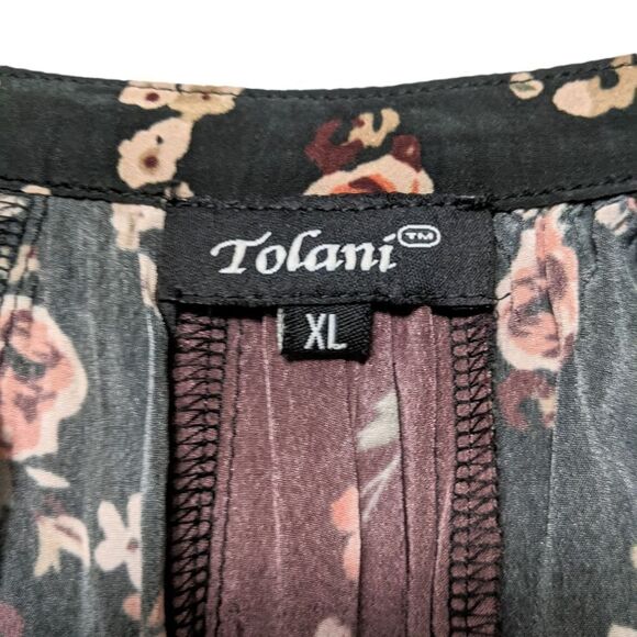 TOLANI Belle Jardin Boho Floral Blouse XL - Picture 4 of 8